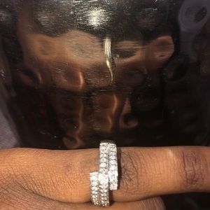 14k white gold diamond ring